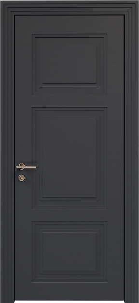 Межкомнатная дверь Siena Neo Classic Scalino, цвет - Графитово-серая эмаль по шпону (RAL 7024), Без стекла (ДГ)