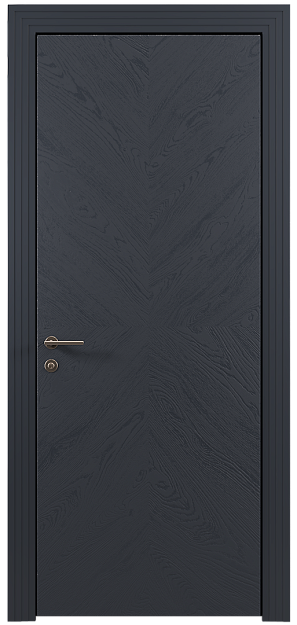 Межкомнатная дверь Tivoli И-1, цвет - Графитово-серая эмаль по шпону (RAL 7024), Без стекла (ДГ)