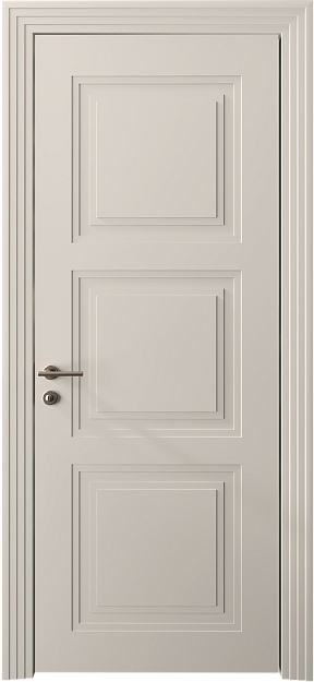 Межкомнатная дверь Millano Neo Classic Scalino, цвет - Бежевая эмаль (RAL 9010), Без стекла (ДГ)