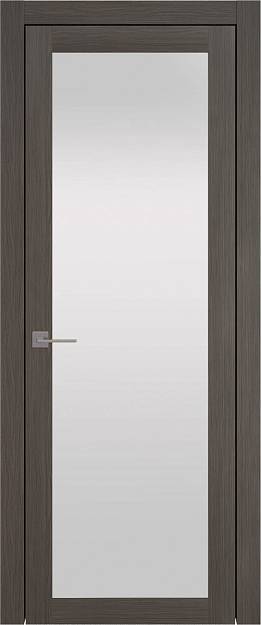 Межкомнатная дверь Tivoli З-2, цвет - Дуб графит, Со стеклом (ДО)
