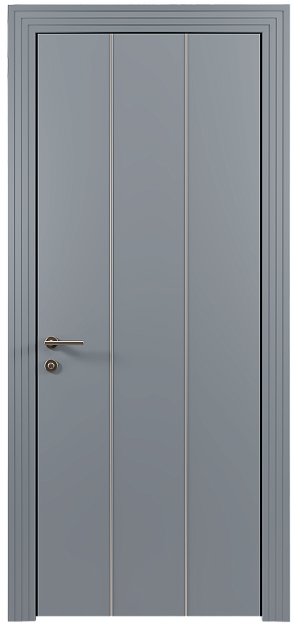 Межкомнатная дверь Tivoli Б-1, цвет - Серебристо-серая эмаль (RAL 7045), Без стекла (ДГ)