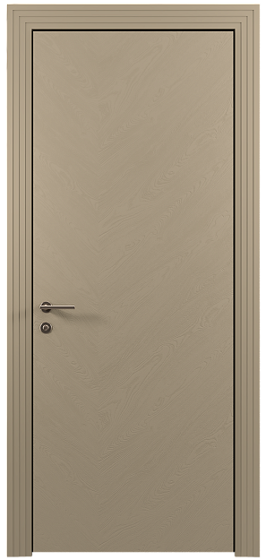 Межкомнатная дверь Tivoli Л-1, цвет - Серое Льняное волокно эмаль по шпону (RAL 075-70-10), Без стекла (ДГ)