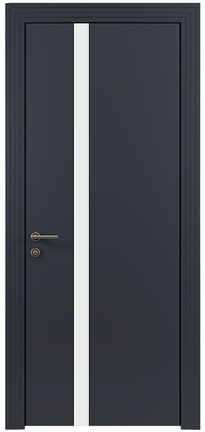 Межкомнатная дверь Tivoli Д-1, цвет - Графитово-серая эмаль (RAL 7024), Без стекла (ДГ)