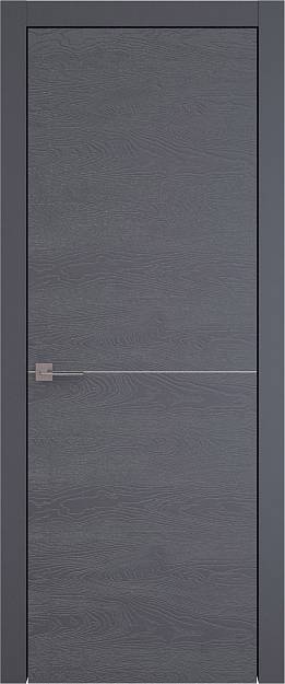 Межкомнатная дверь Tivoli Б-2, цвет - Графитово-серая эмаль по шпону (RAL 7024), Без стекла (ДГ)
