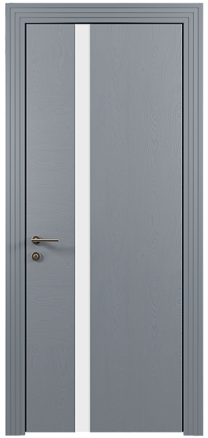 Межкомнатная дверь Tivoli Д-1, цвет - Серебристо-серая эмаль по шпону (RAL 7045), Без стекла (ДГ)