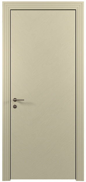 Межкомнатная дверь Tivoli Л-1, цвет - Серо-оливковая эмаль по шпону (RAL 7032), Без стекла (ДГ)