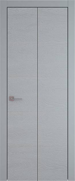 Межкомнатная дверь Tivoli Д-2 Книжка, цвет - Серебристо-серая эмаль (RAL 7045), Без стекла (ДГ)