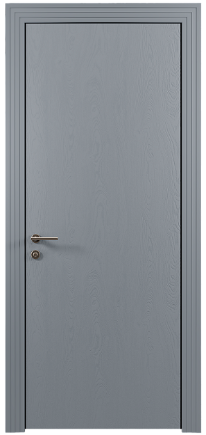 Межкомнатная дверь Tivoli А-1, цвет - Серебристо-серая эмаль по шпону (RAL 7045), Без стекла (ДГ)