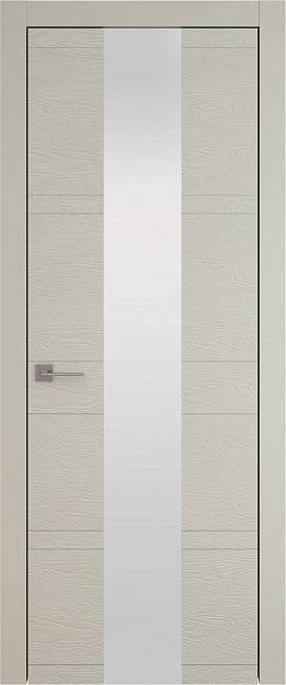 Межкомнатная дверь Tivoli Ж-2, цвет - Серо-оливковая эмаль по шпону (RAL 7032), Со стеклом (ДО)