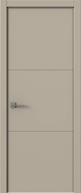 Межкомнатная дверь Tivoli В-2, цвет - Серо-оливковая эмаль (RAL 7032), Без стекла (ДГ)