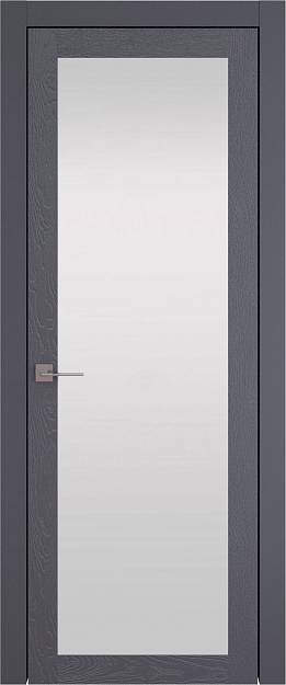 Межкомнатная дверь Tivoli З-3, цвет - Графитово-серая эмаль по шпону (RAL 7024), Со стеклом (ДО)