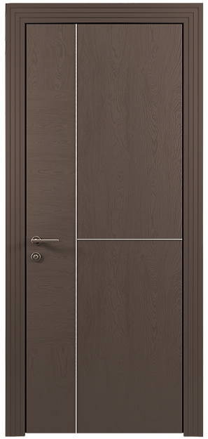 Межкомнатная дверь Tivoli Г-1, цвет - Коричневый Тик эмаль по шпону (RAL 050-50-10), Без стекла (ДГ)