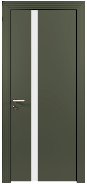 Межкомнатная дверь Tivoli Д-1, цвет - Серый Мох эмаль (RAL 7003), Без стекла (ДГ)