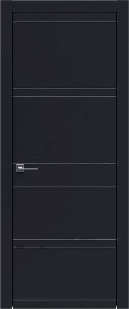 Межкомнатная дверь Tivoli Е-2, цвет - Черная эмаль (RAL 9004), Без стекла (ДГ)