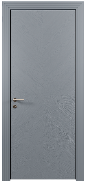 Межкомнатная дверь Tivoli И-1, цвет - Серебристо-серая эмаль по шпону (RAL 7045), Без стекла (ДГ)