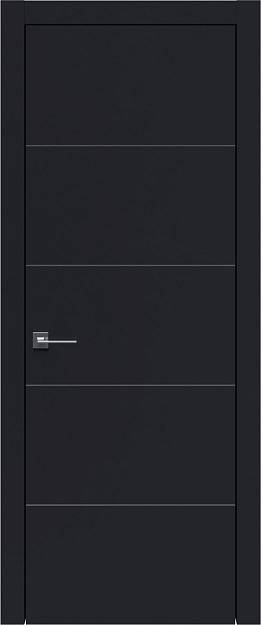 Межкомнатная дверь Tivoli Д-2, цвет - Черная эмаль (RAL 9004), Без стекла (ДГ)