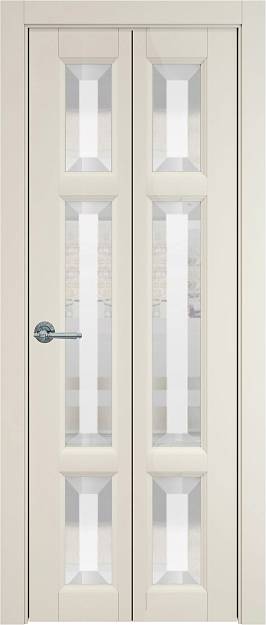 Межкомнатная дверь Porta Classic Siena, цвет - Жемчужная эмаль (RAL 1013), Со стеклом (ДО)