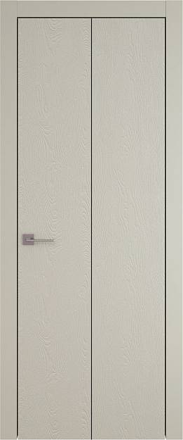 Межкомнатная дверь Tivoli А-1 Книжка, цвет - Серо-оливковая эмаль по шпону (RAL 7032), Без стекла (ДГ)