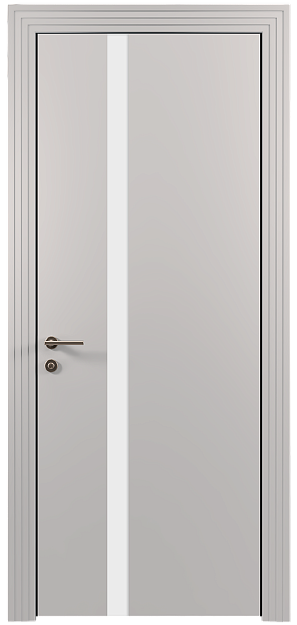 Межкомнатная дверь Tivoli Д-1, цвет - Серая эмаль (RAL 7047), Без стекла (ДГ)