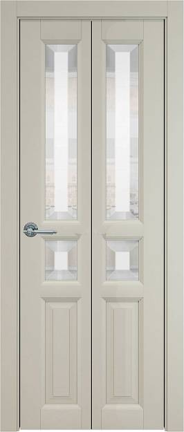 Межкомнатная дверь Porta Classic Imperia-R, цвет - Серо-оливковая эмаль (RAL 7032), Со стеклом (ДО)