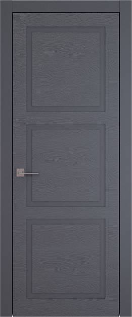 Межкомнатная дверь Tivoli Л-5, цвет - Графитово-серая эмаль по шпону (RAL 7024), Без стекла (ДГ)