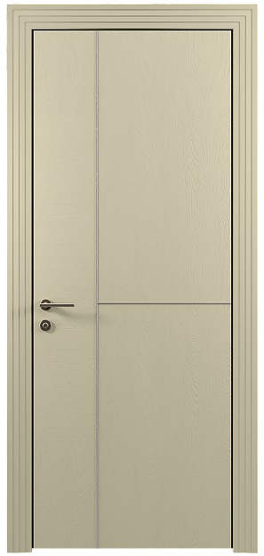 Межкомнатная дверь Tivoli Г-1, цвет - Серо-оливковая эмаль по шпону (RAL 7032), Без стекла (ДГ)