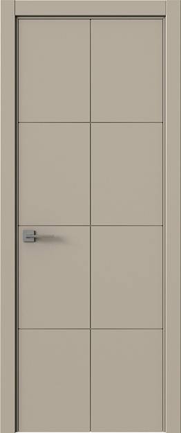 Межкомнатная дверь Tivoli Л-2, цвет - Серо-оливковая эмаль (RAL 7032), Без стекла (ДГ)