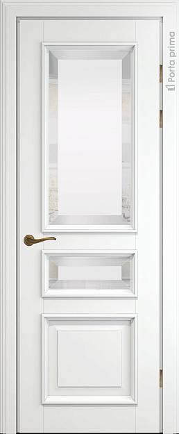 Межкомнатная дверь Imperia-R LUX, цвет - Белая эмаль (RAL 9003), Со стеклом (ДО)