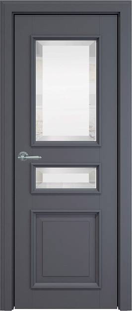 Межкомнатная дверь Imperia-R LUX, цвет - Графитово-серая эмаль (RAL 7024), Со стеклом (ДО)