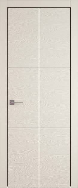 Межкомнатная дверь Tivoli В-2 Книжка, цвет - Жемчужная эмаль по шпону (RAL 1013), Без стекла (ДГ)