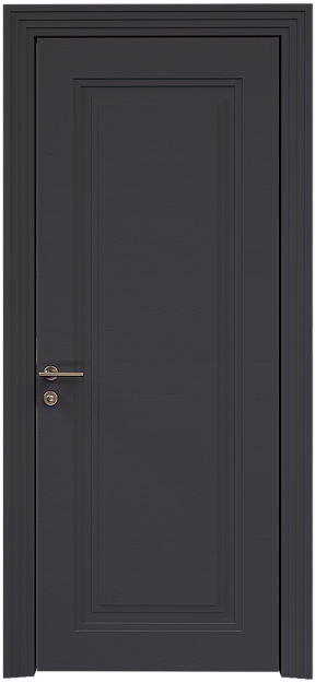 Межкомнатная дверь Domenica Neo Classic Scalino, цвет - Черная эмаль по шпону (RAL 9004), Без стекла (ДГ)