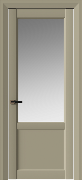 Межкомнатная дверь Dinastia Neo Classic Decoro, цвет - Серое Льняное волокно эмаль (RAL 075-70-10), Со стеклом (ДО)