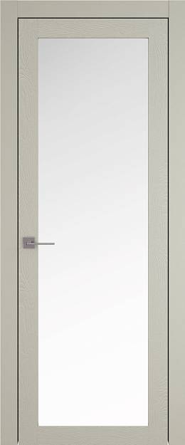 Межкомнатная дверь Tivoli З-5, цвет - Серо-оливковая эмаль по шпону (RAL 7032), Со стеклом (ДО)