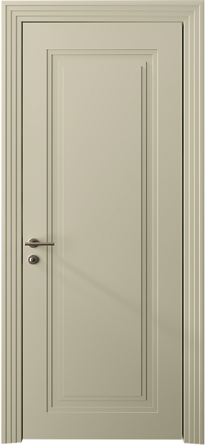 Межкомнатная дверь Domenica Neo Classic Scalino, цвет - Серо-оливковая эмаль (RAL 7032), Без стекла (ДГ)