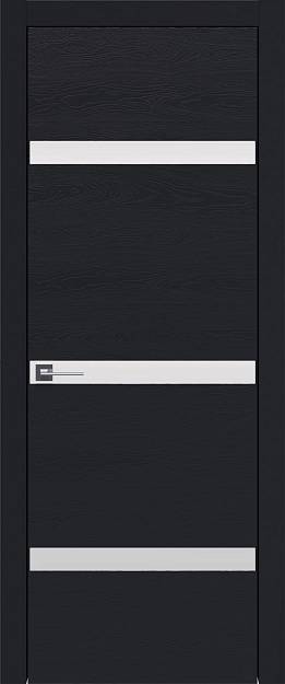 Межкомнатная дверь Tivoli Г-4, цвет - Черная эмаль по шпону (RAL 9004), Без стекла (ДГ)