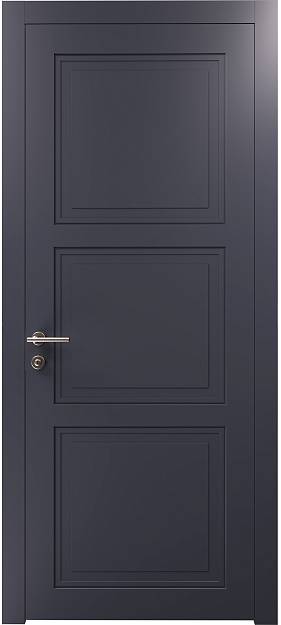 Межкомнатная дверь Milano Neo Classic, цвет - Графитово-серая эмаль (RAL 7024), Без стекла (ДГ)