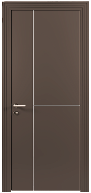 Межкомнатная дверь Tivoli Г-1, цвет - Коричневый Тик эмаль (RAL 050-50-10), Без стекла (ДГ)