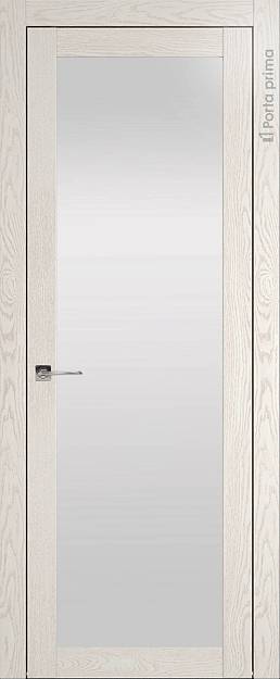 Межкомнатная дверь Tivoli З-3, цвет - Белый ясень (nano-flex), Со стеклом (ДО)
