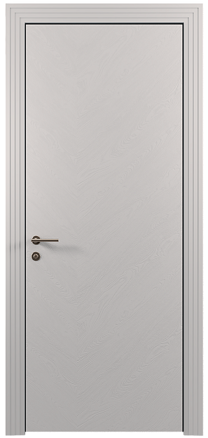 Межкомнатная дверь Tivoli Л-1, цвет - Серая эмаль по шпону (RAL 7047), Без стекла (ДГ)