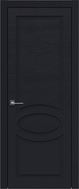 Межкомнатная дверь Tivoli Н-5, цвет - Черная эмаль по шпону (RAL 9004), Без стекла (ДГ)