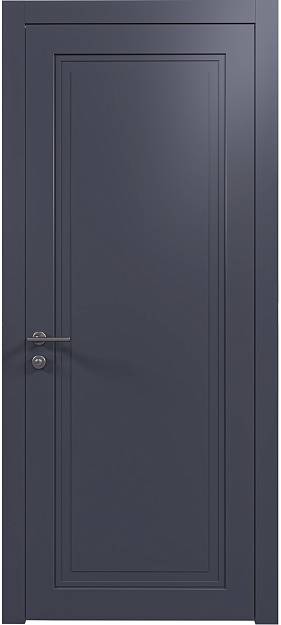 Межкомнатная дверь Domenica Neo Classic, цвет - Графитово-серая эмаль (RAL 7024), Без стекла (ДГ)
