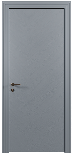 Межкомнатная дверь Tivoli Л-1, цвет - Серебристо-серая эмаль по шпону (RAL 7045), Без стекла (ДГ)