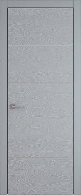 Межкомнатная дверь Tivoli Д-3, цвет - Серебристо-серая эмаль по шпону (RAL 7045), Без стекла (ДГ)