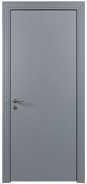 Межкомнатная дверь Tivoli К-1, цвет - Серебристо-серая эмаль по шпону (RAL 7045), Без стекла (ДГ)