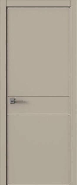 Межкомнатная дверь Tivoli И-2, цвет - Серо-оливковая эмаль (RAL 7032), Без стекла (ДГ)