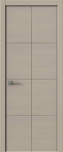 Межкомнатная дверь Tivoli Л-2, цвет - Серо-оливковая эмаль по шпону (RAL 7032), Без стекла (ДГ)