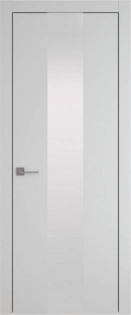 Межкомнатная дверь Tivoli Ж-1, цвет - Серая эмаль (RAL 7047), Со стеклом (ДО)