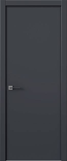 Межкомнатная дверь Tivoli А-2, цвет - Графитово-серая эмаль (RAL 7024), Без стекла (ДГ)