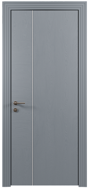 Межкомнатная дверь Tivoli В-1, цвет - Серебристо-серая эмаль (RAL 7045), Без стекла (ДГ)