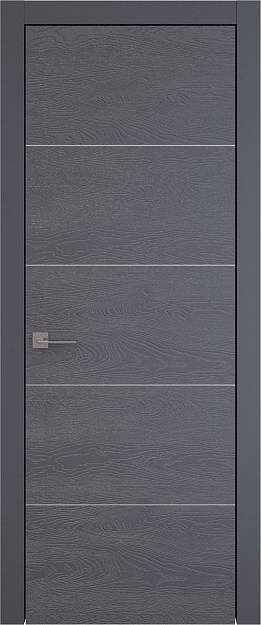 Межкомнатная дверь Tivoli Д-2, цвет - Графитово-серая эмаль по шпону (RAL 7024), Без стекла (ДГ)